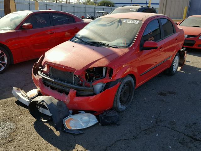 KL1TG5DE0AB047036 - 2010 CHEVROLET AVEO LT RED photo 2