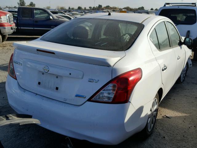 3N1CN7APXDL867582 - 2013 NISSAN VERSA S WHITE photo 4