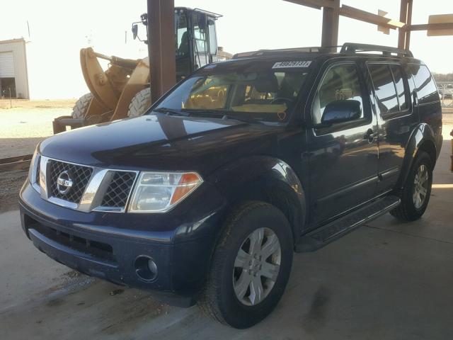 5N1AR18U56C602306 - 2006 NISSAN PATHFINDER BLUE photo 2