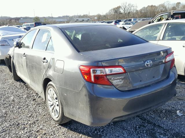 4T4BF1FK4DR289874 - 2013 TOYOTA CAMRY L GRAY photo 3