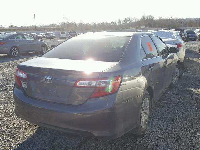 4T4BF1FK4DR289874 - 2013 TOYOTA CAMRY L GRAY photo 4