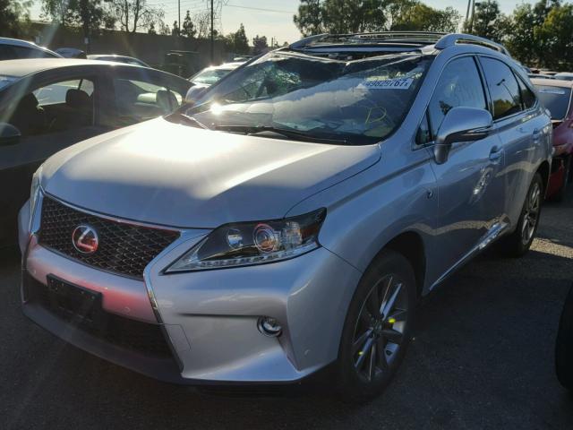 JTJZK1BA7F2420359 - 2015 LEXUS RX 350 SILVER photo 2