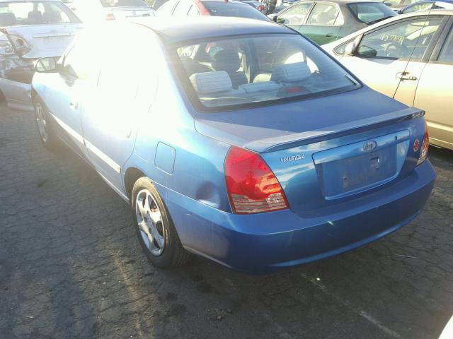 KMHDN46DX4U807415 - 2004 HYUNDAI ELANTRA GL BLUE photo 3