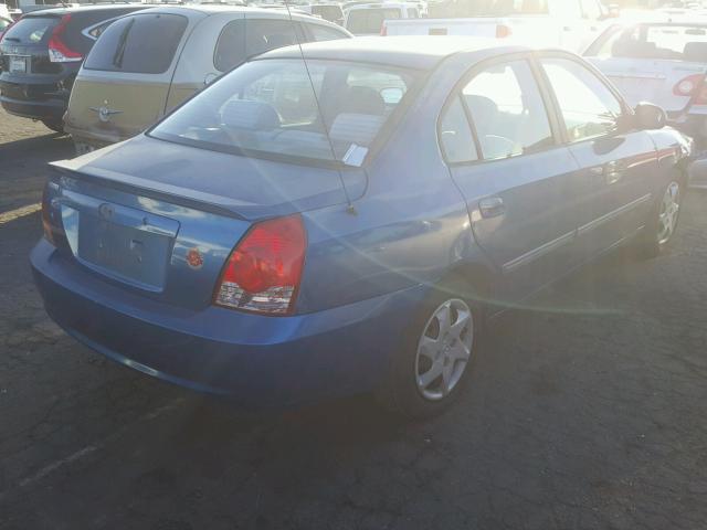 KMHDN46DX4U807415 - 2004 HYUNDAI ELANTRA GL BLUE photo 4