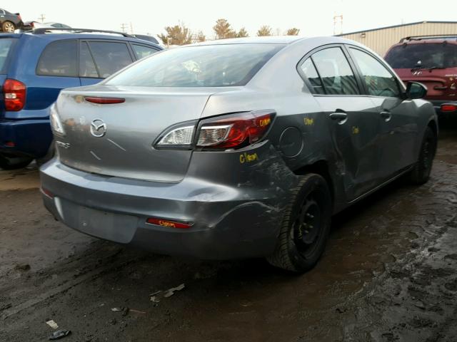 JM1BL1TF4D1767906 - 2013 MAZDA 3 I SILVER photo 4