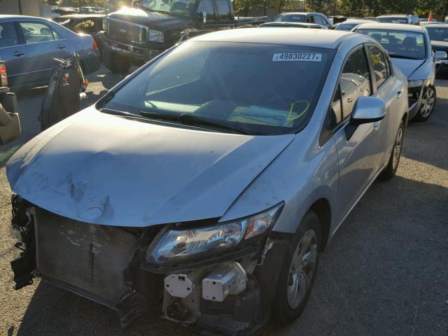 19XFB2F59DE204893 - 2013 HONDA CIVIC LX SILVER photo 2