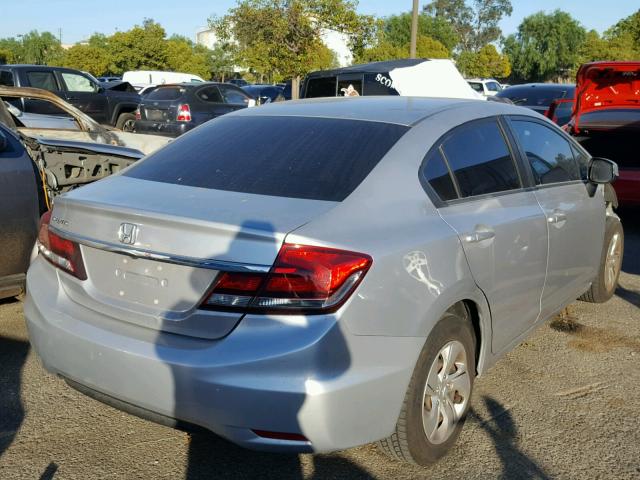 19XFB2F59DE204893 - 2013 HONDA CIVIC LX SILVER photo 4