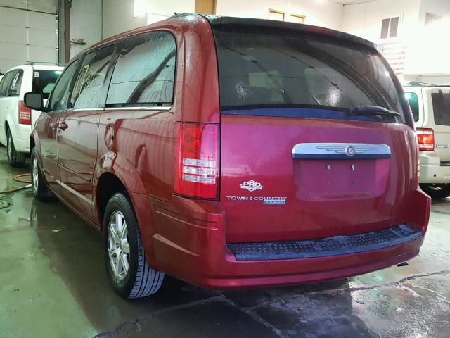 2A8HR54PX8R610978 - 2008 CHRYSLER TOWN & COU RED photo 3