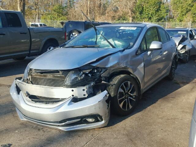 19XFB2F91DE056726 - 2013 HONDA CIVIC EXL SILVER photo 2