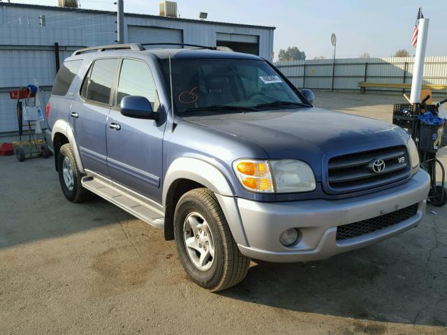 5TDZT34A12S105455 - 2002 TOYOTA SEQUOIA SR GRAY photo 1