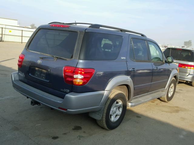 5TDZT34A12S105455 - 2002 TOYOTA SEQUOIA SR GRAY photo 4