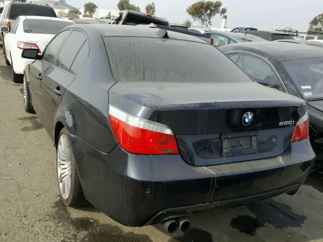 WBANW53538CT50707 - 2008 BMW 550 I BLUE photo 3