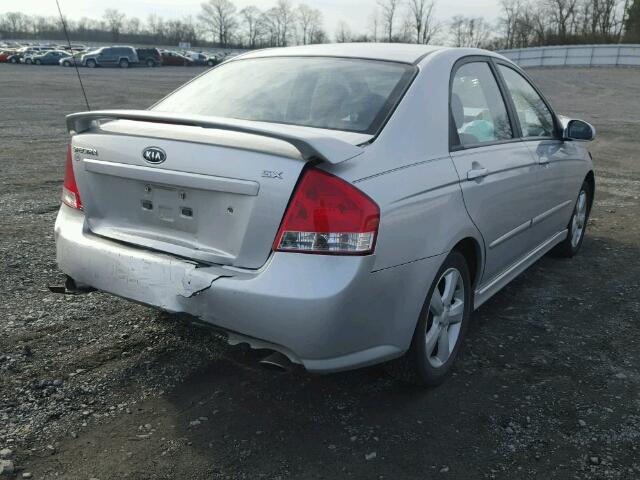 KNAFE221295026190 - 2009 KIA SPECTRA EX SILVER photo 4