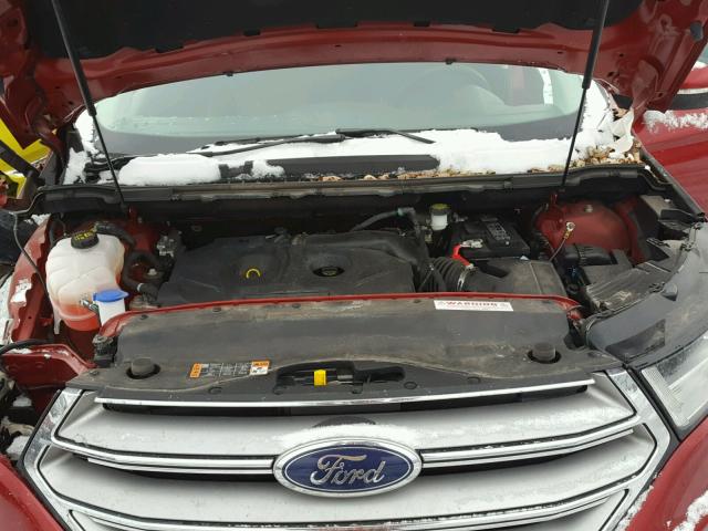 2FMPK4J98GBB11364 - 2016 FORD EDGE SEL RED photo 7