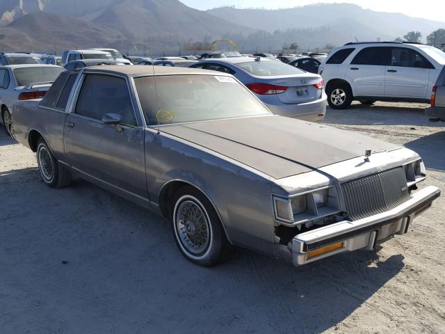 1G4GM11A3HP442995 - 1987 BUICK REGAL LIMI GRAY photo 1