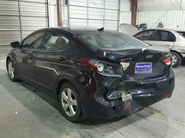 5NPDH4AE2DH417852 - 2013 HYUNDAI ELANTRA GL BLACK photo 3