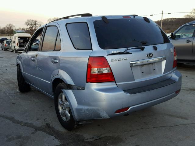 KNDJD735085794392 - 2008 KIA SORENTO EX BLUE photo 3