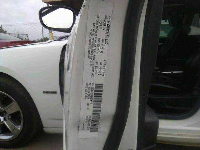 2B3KA53T79H620220 - 2009 DODGE CHARGER R/ WHITE photo 10