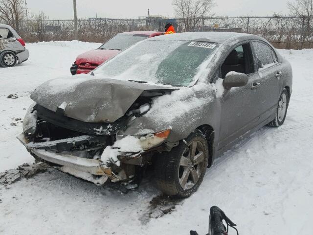 2HGFA16516H016827 - 2006 HONDA CIVIC LX GRAY photo 2