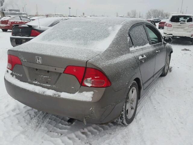 2HGFA16516H016827 - 2006 HONDA CIVIC LX GRAY photo 4