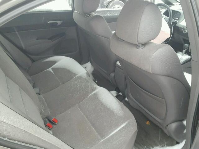 2HGFA16516H016827 - 2006 HONDA CIVIC LX GRAY photo 6