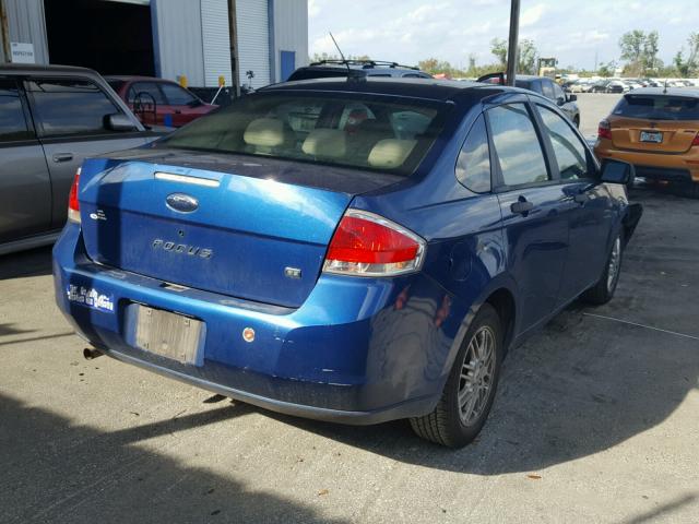 1FAHP35N39W232130 - 2009 FORD FOCUS SE BLUE photo 4