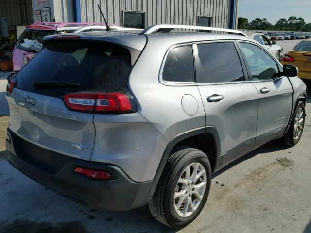 1C4PJLCB9EW221675 - 2014 JEEP CHEROKEE L SILVER photo 4