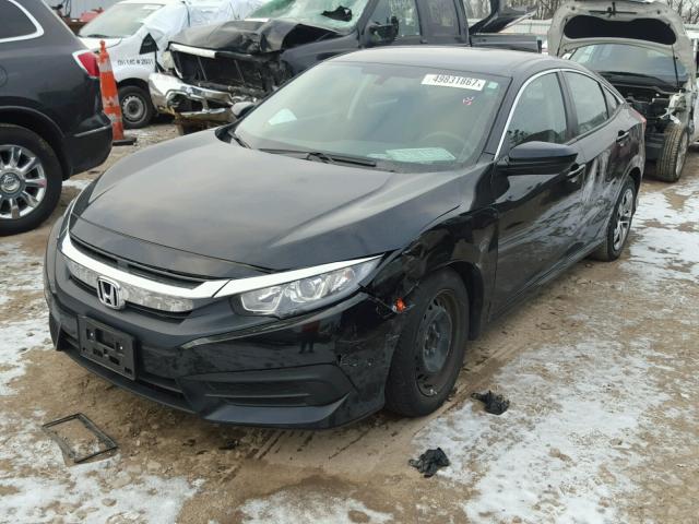 19XFC2F53GE009423 - 2016 HONDA CIVIC LX BLACK photo 2