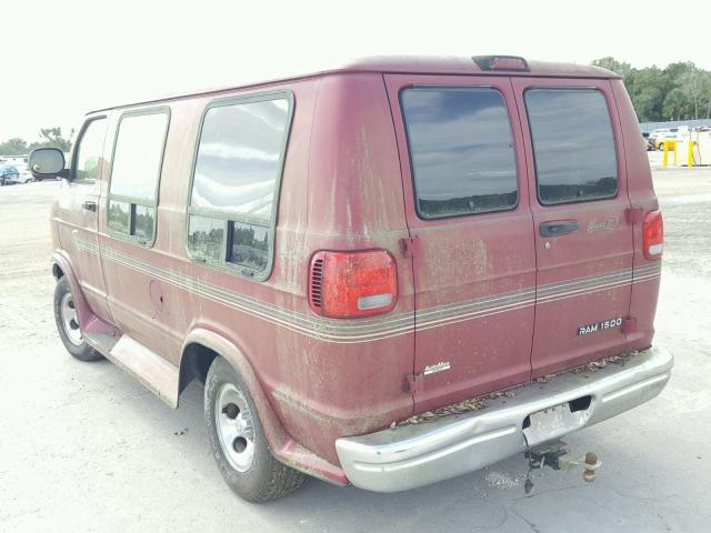 2B6HB11X7YK139992 - 2000 DODGE RAM VAN B1 BURGUNDY photo 3