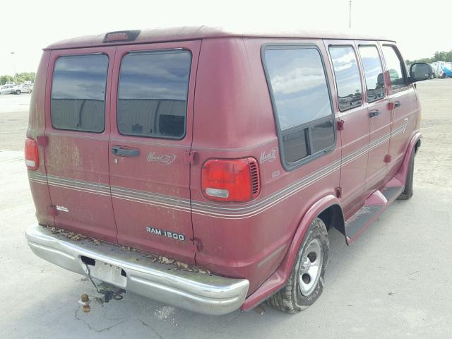 2B6HB11X7YK139992 - 2000 DODGE RAM VAN B1 BURGUNDY photo 4