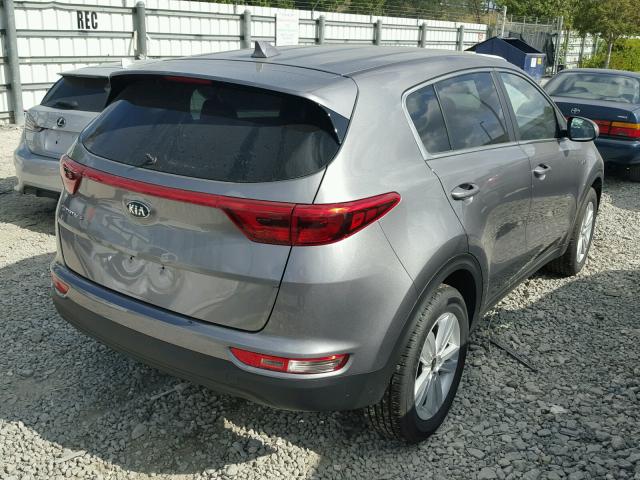 KNDPMCAC2J7371165 - 2018 KIA SPORTAGE L GRAY photo 4