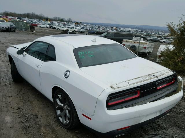 2C3CDZBG4FH740157 - 2015 DODGE CHALLENGER WHITE photo 3