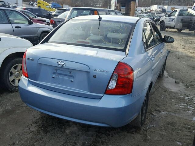 KMHCN46C17U156778 - 2007 HYUNDAI ACCENT GLS CHARCOAL photo 4