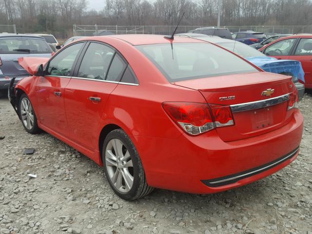 1G1PG5SB5E7381082 - 2014 CHEVROLET CRUZE LTZ RED photo 3