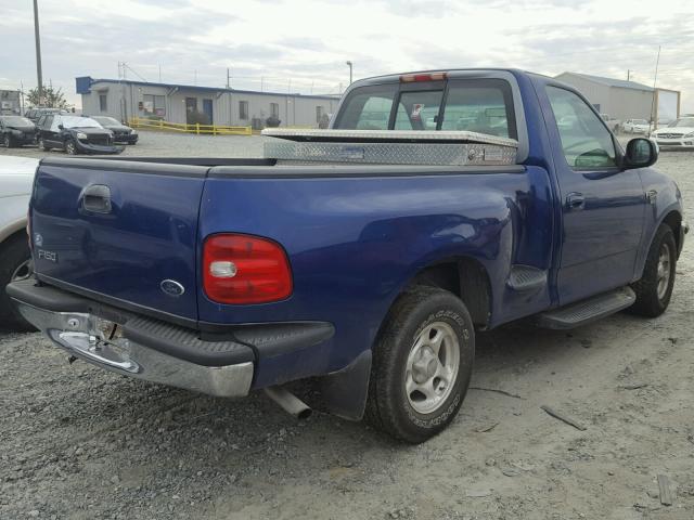 1FTZF0766WKA73550 - 1998 FORD F150 BLUE photo 4