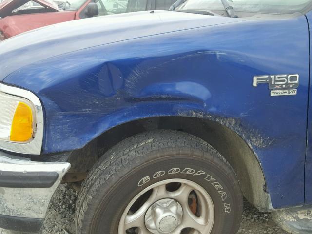 1FTZF0766WKA73550 - 1998 FORD F150 BLUE photo 9