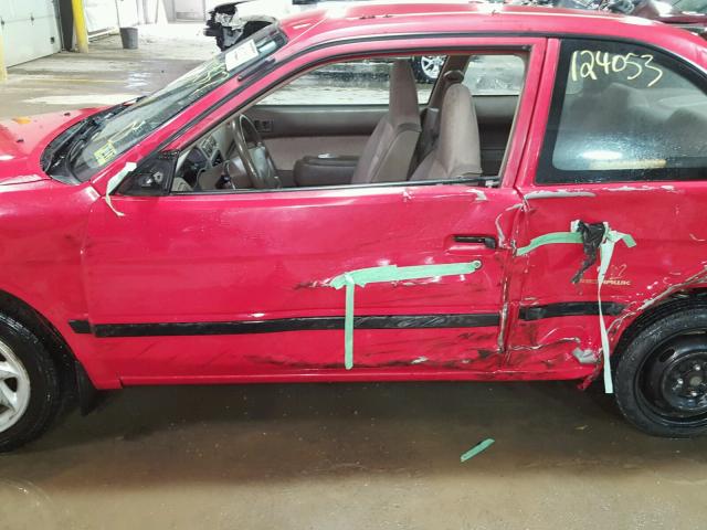 JT2AC52L4V0288122 - 1997 TOYOTA TERCEL CE RED photo 9