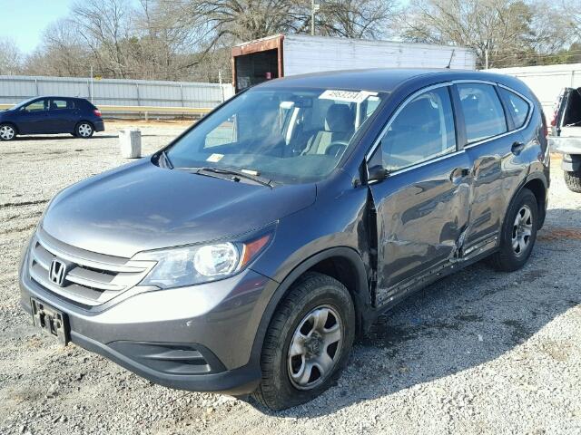 2HKRM4H3XDH614032 - 2013 HONDA CR-V LX GRAY photo 2