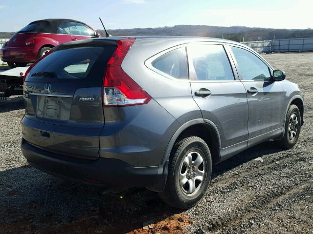 2HKRM4H3XDH614032 - 2013 HONDA CR-V LX GRAY photo 4