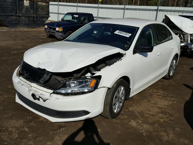 3VW1K7AJ6CM321277 - 2012 VOLKSWAGEN JETTA BASE WHITE photo 2