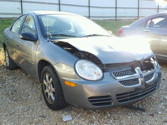 1B3ES56C25D182123 - 2005 DODGE NEON SXT GRAY photo 1