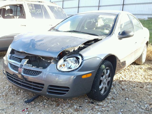 1B3ES56C25D182123 - 2005 DODGE NEON SXT GRAY photo 2