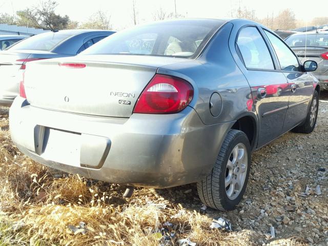 1B3ES56C25D182123 - 2005 DODGE NEON SXT GRAY photo 4