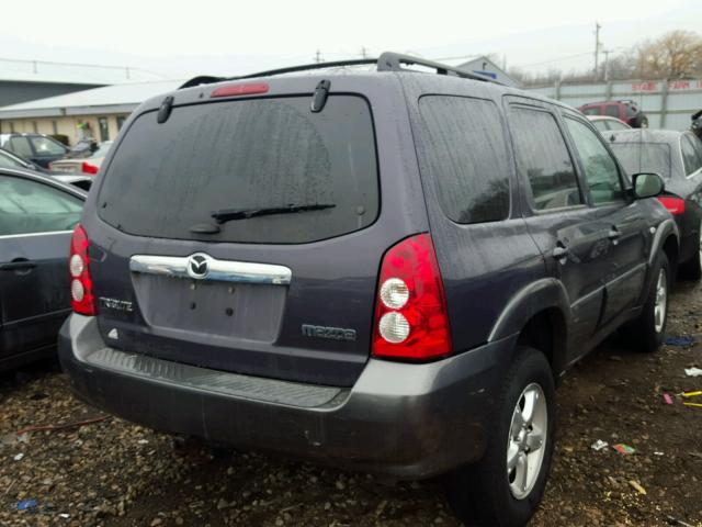 4F2YZ94106KM24985 - 2006 MAZDA TRIBUTE S BLUE photo 4