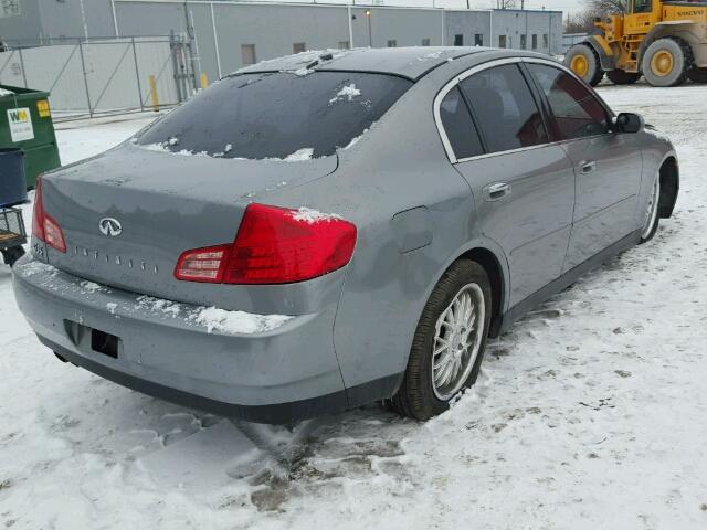 JNKCV51E14M612579 - 2004 INFINITI G35 GRAY photo 4