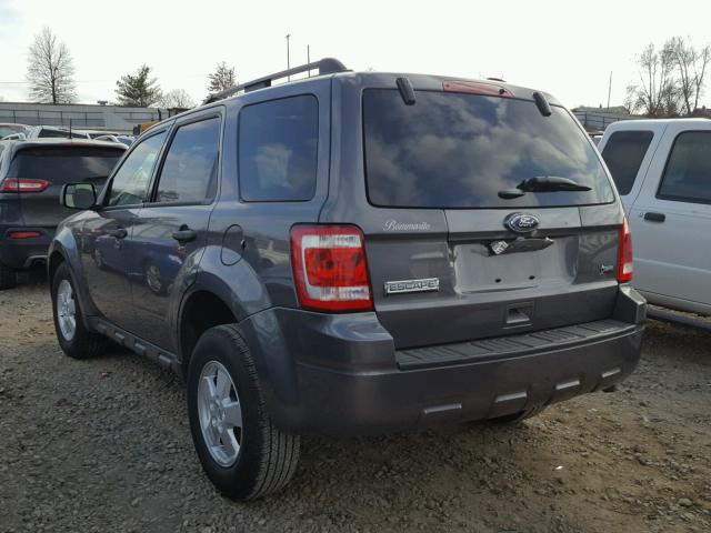 1FMCU0DG3BKB90923 - 2011 FORD ESCAPE XLT GRAY photo 3