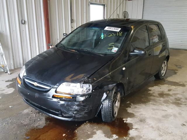 KL1TD66667B744966 - 2007 CHEVROLET AVEO BASE Қара фото 2