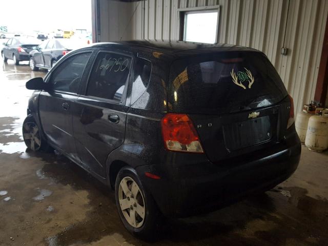 KL1TD66667B744966 - 2007 CHEVROLET AVEO BASE Қара фото 3