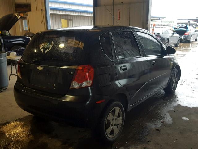 KL1TD66667B744966 - 2007 CHEVROLET AVEO BASE Қара фото 4