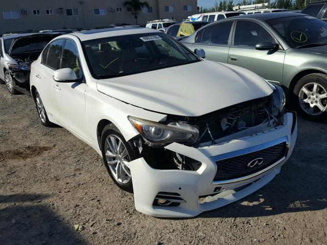 JN1BV7AR2EM692488 - 2014 INFINITI Q50 BASE WHITE photo 1